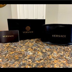 VERSACE SUNGLASSES - worn twice! Comes with original box, case, and second lens.